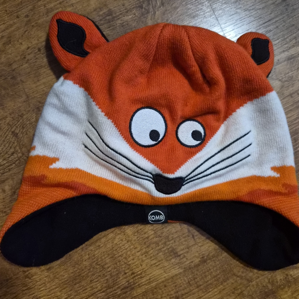 Kombi Orange Fox Knit Hat